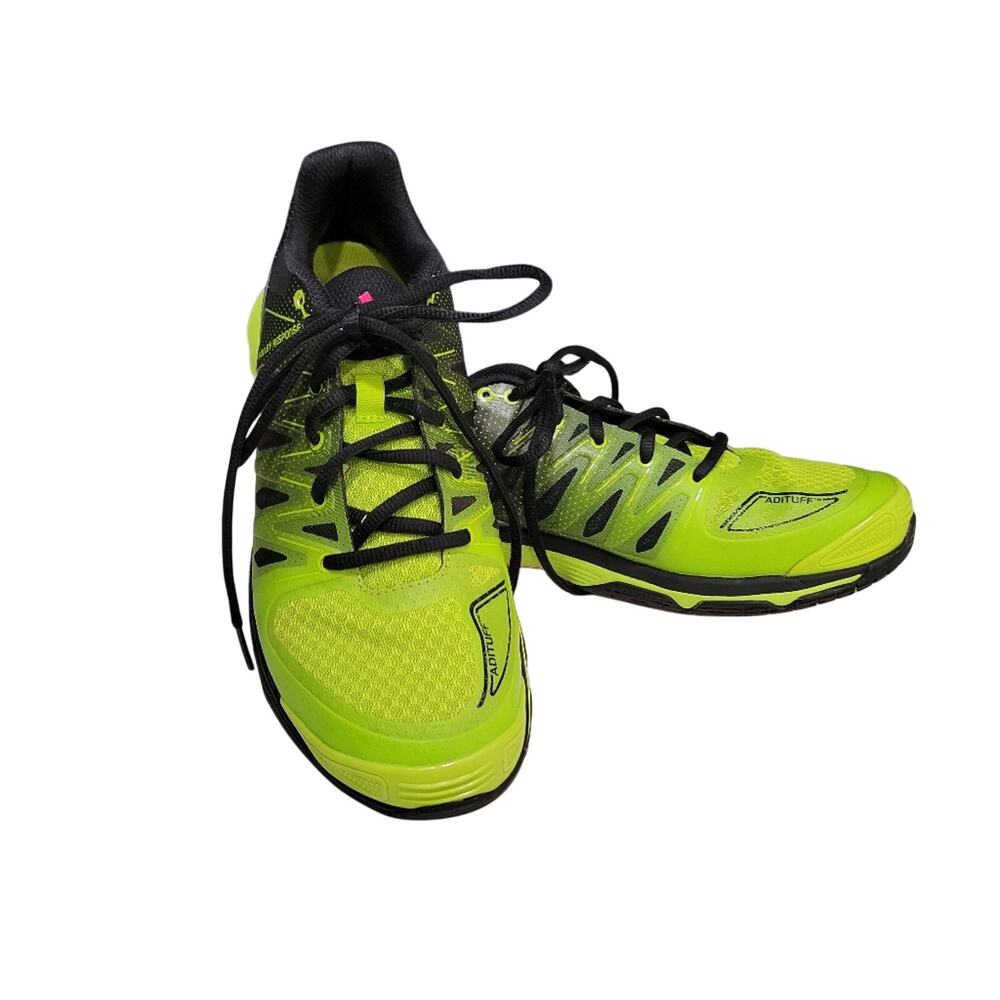 adidas Women's Neon Yellow Black Athletic Running Shoes